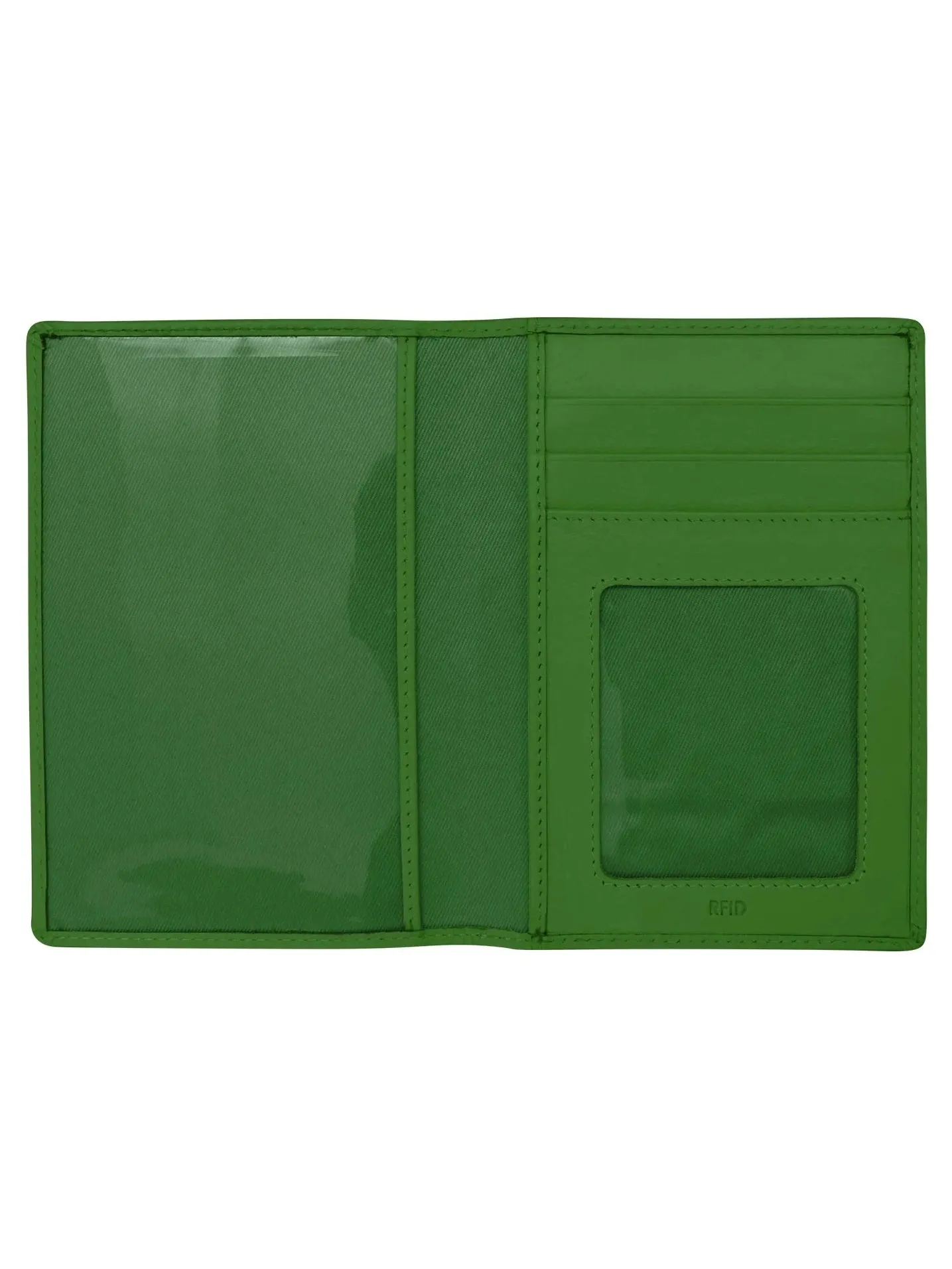 Emerald-Rfid Leather Passport Wallet