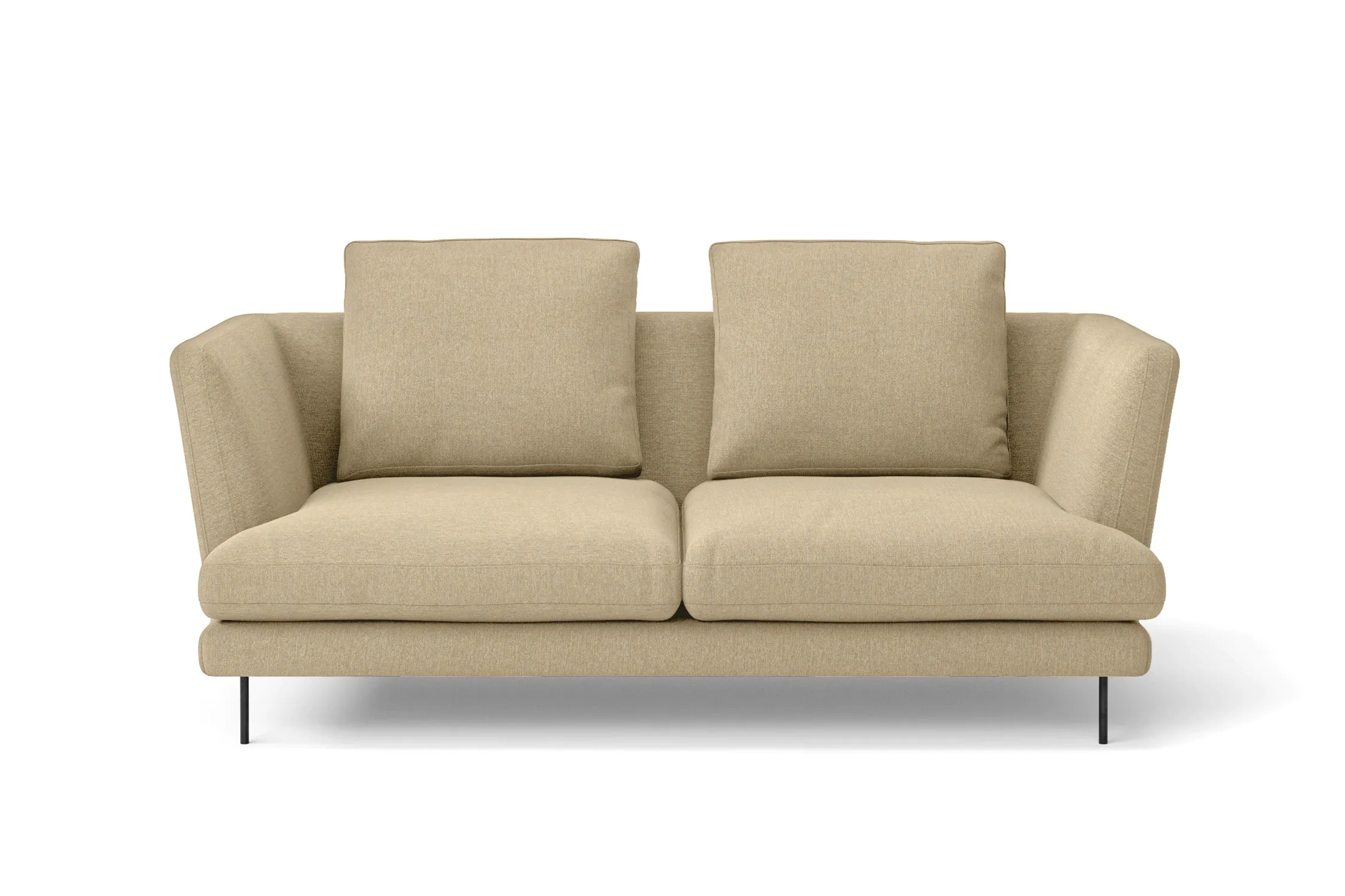 Faenza 2 Seater Sofa Beige Linen Fabric