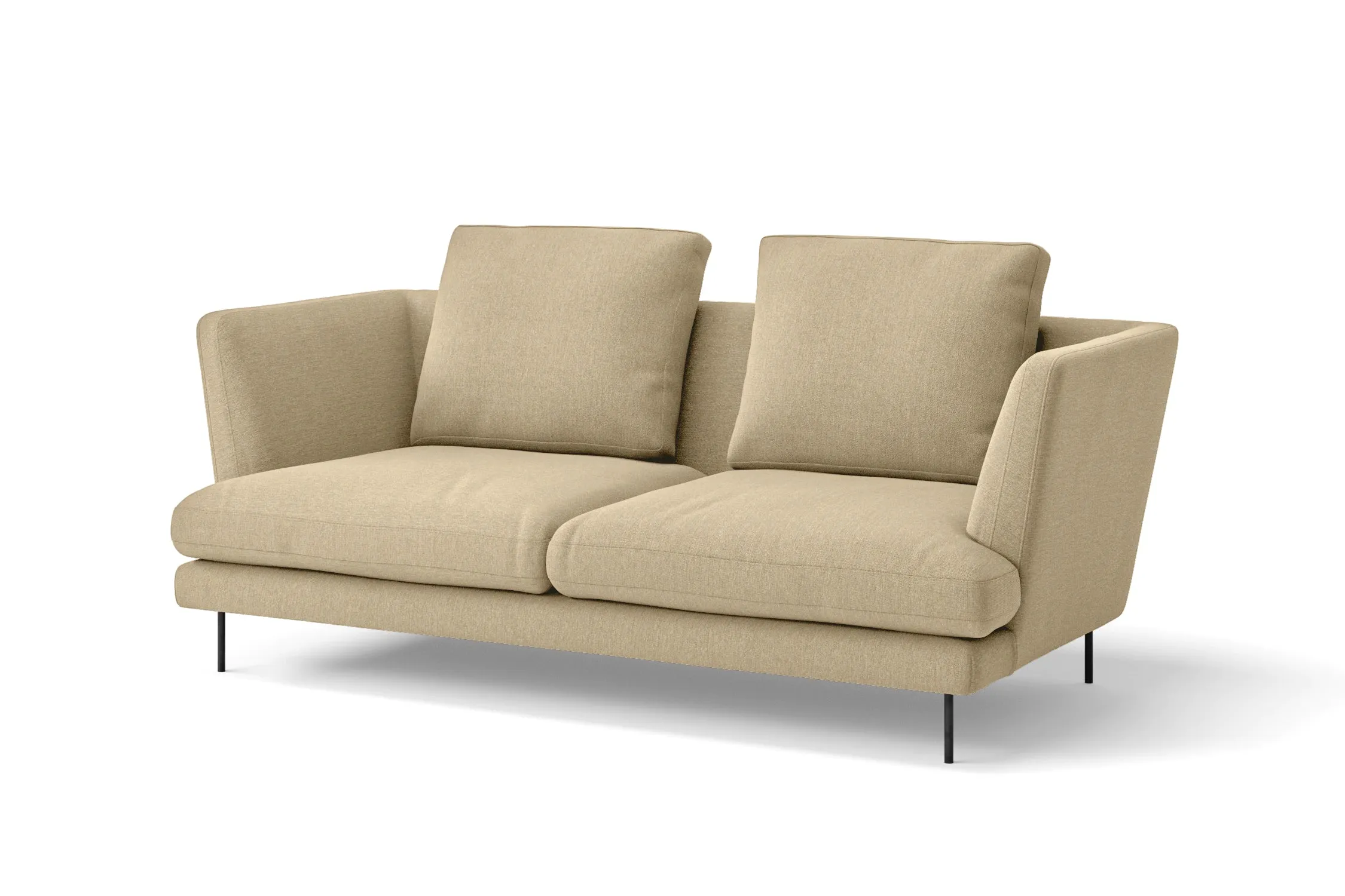 Faenza 2 Seater Sofa Beige Linen Fabric