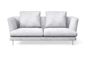 Faenza 2 Seater Sofa Silver Velvet