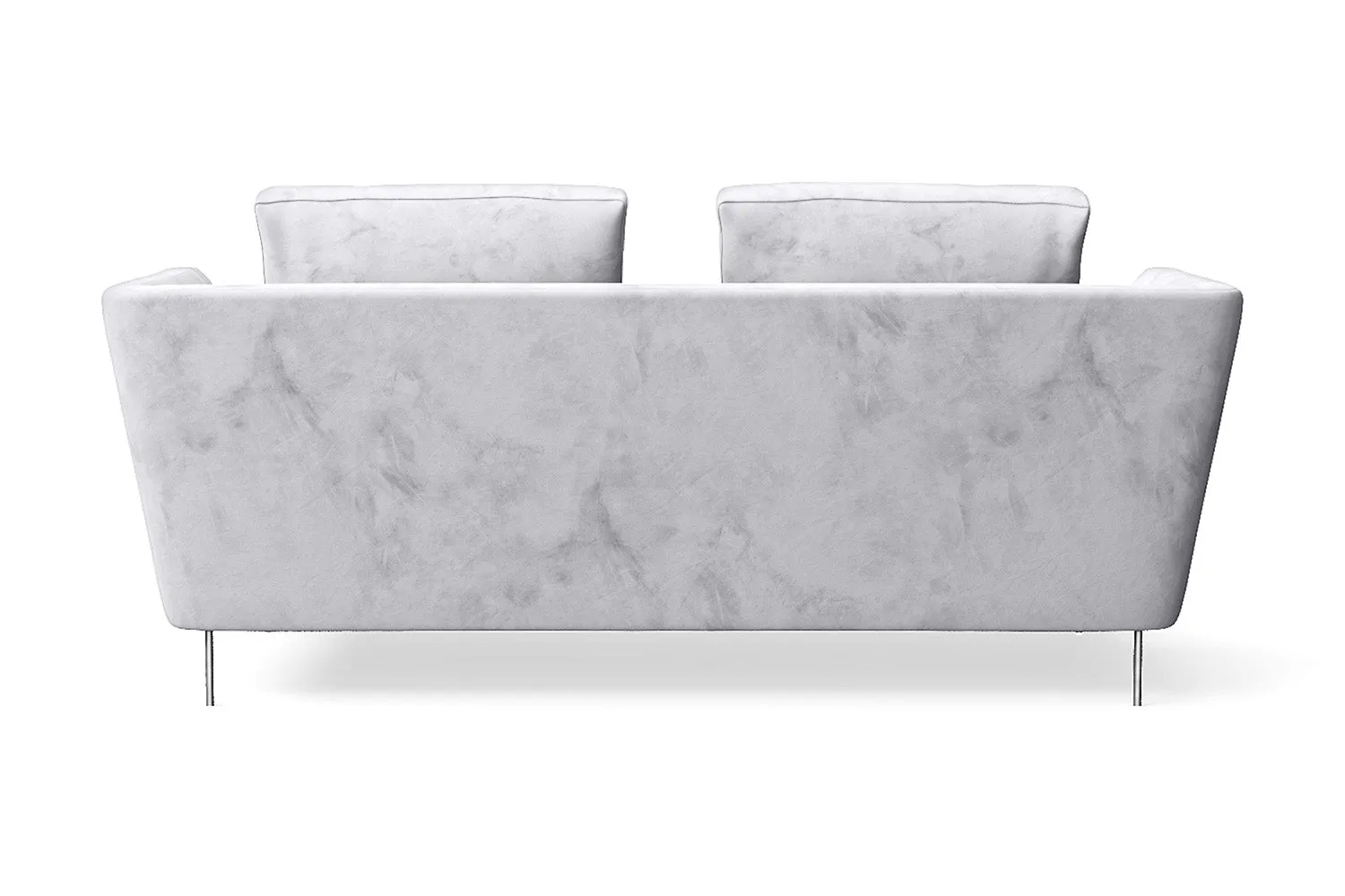 Faenza 2 Seater Sofa Silver Velvet