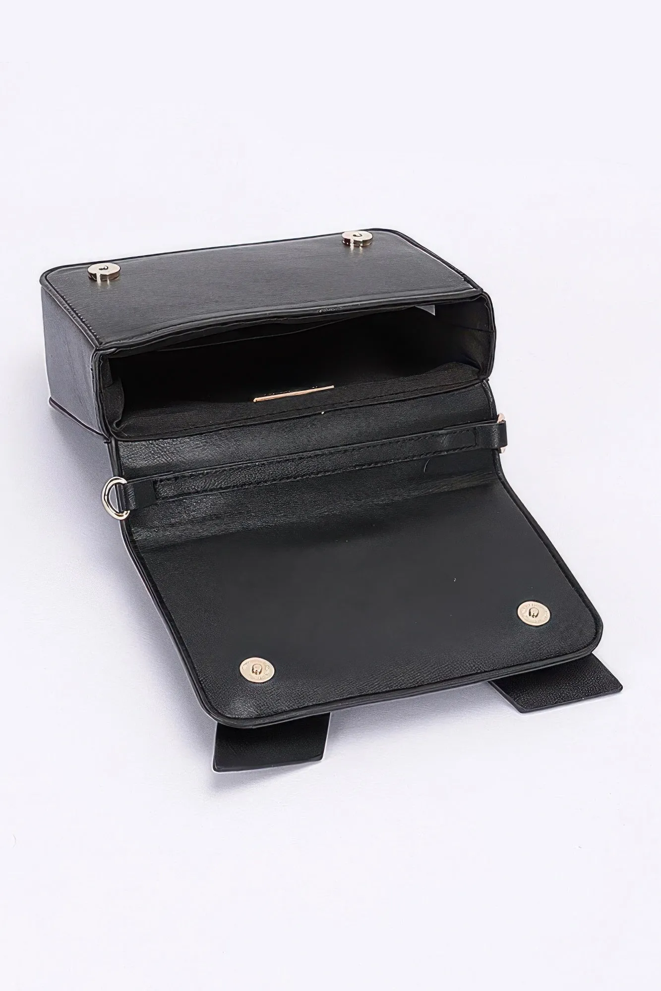 Faux Leather Ribbon Top Handle Bag