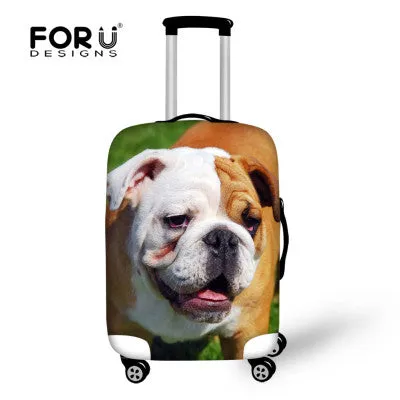 FORUDESIGNS Elastic Travel Luggage Cover Cute Husky Dog Print 18-30 inch Travel Case Dust Cover Elastic Dustproof Suitcase Cover