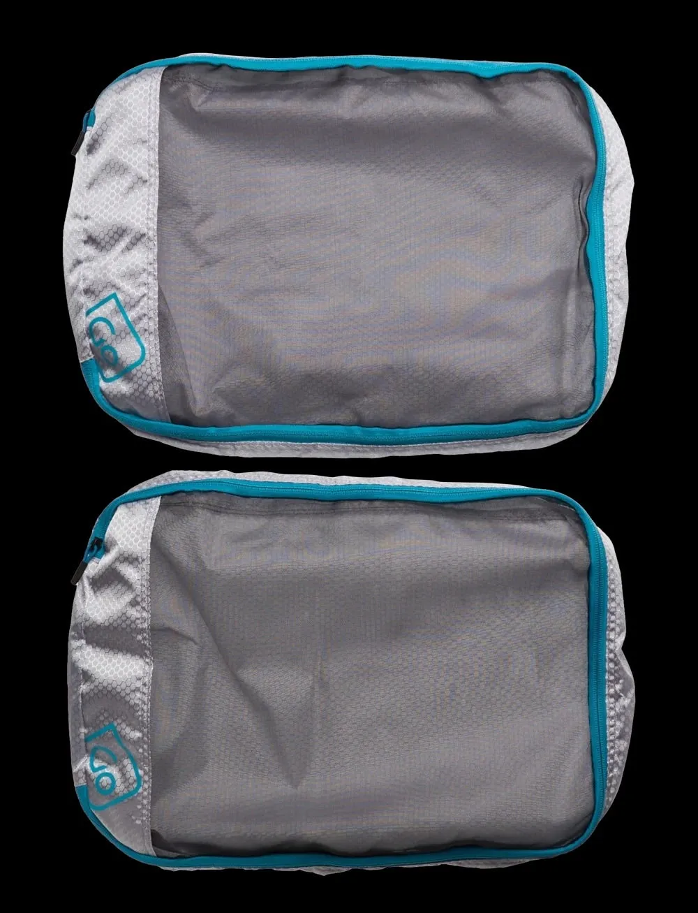 Go Travel - (Set of 2) Twin Packing Cubes suitcase organizer travel luggage garment bag set (285.101) - Grey / Blue