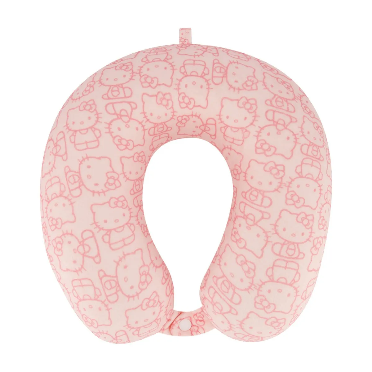 Hello Kitty All-over Memory Foam Travel Neck Pillow, Pink