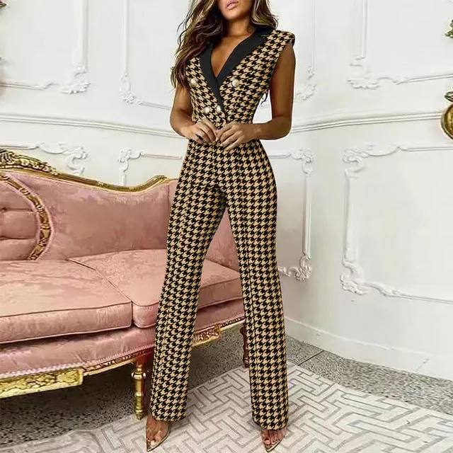 High-end Pencil Business Fit Jumpsuit