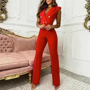 High-end Pencil Business Fit Jumpsuit