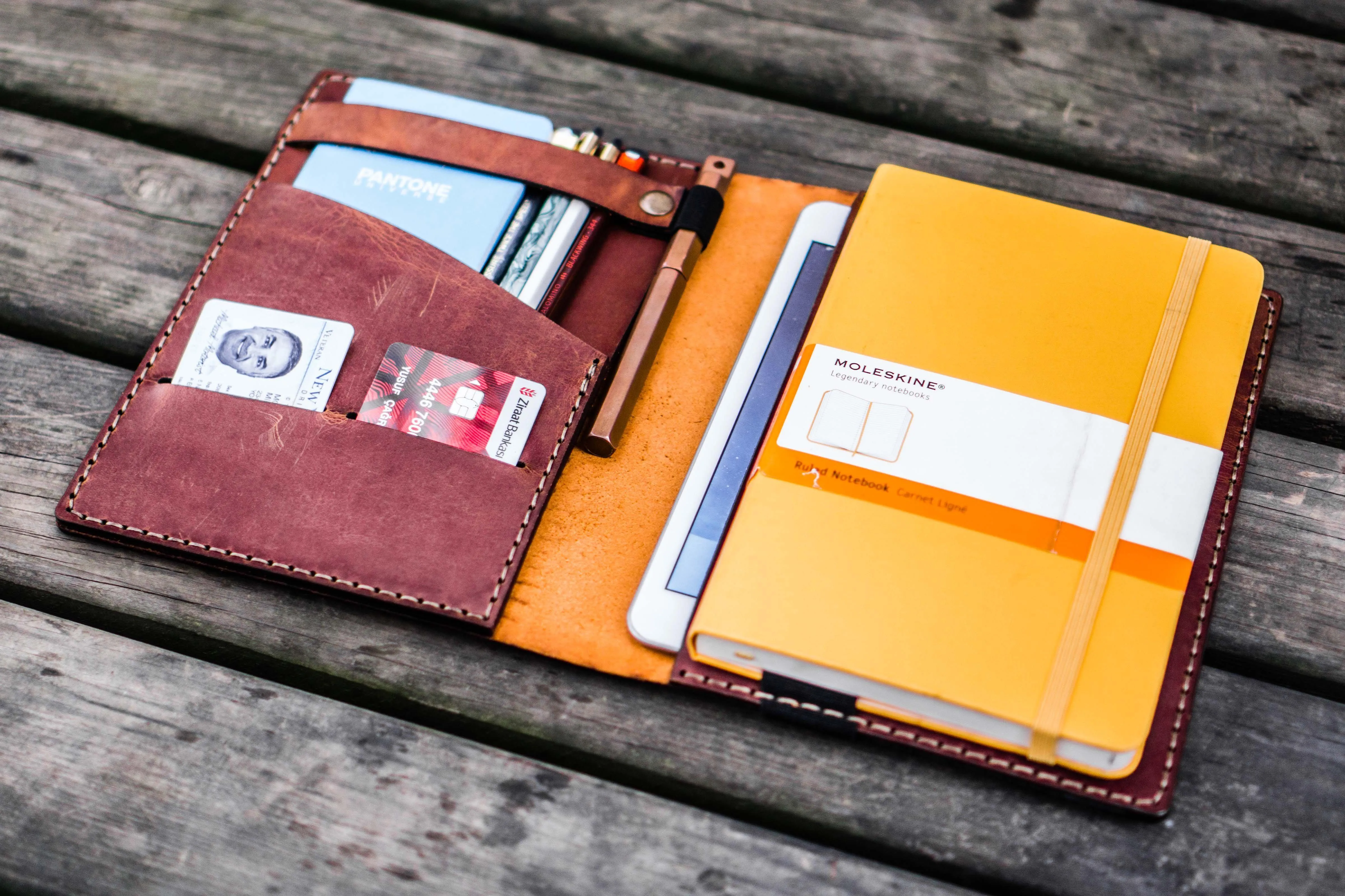 iPad Mini & Large Moleskine Cover - Crazy Horse Tan