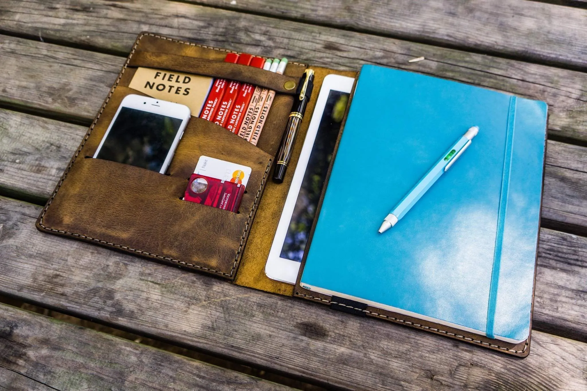 iPad Pro 11 - Pro 10.5 and B5 size Notebook Cover - Crazy Horse Brown