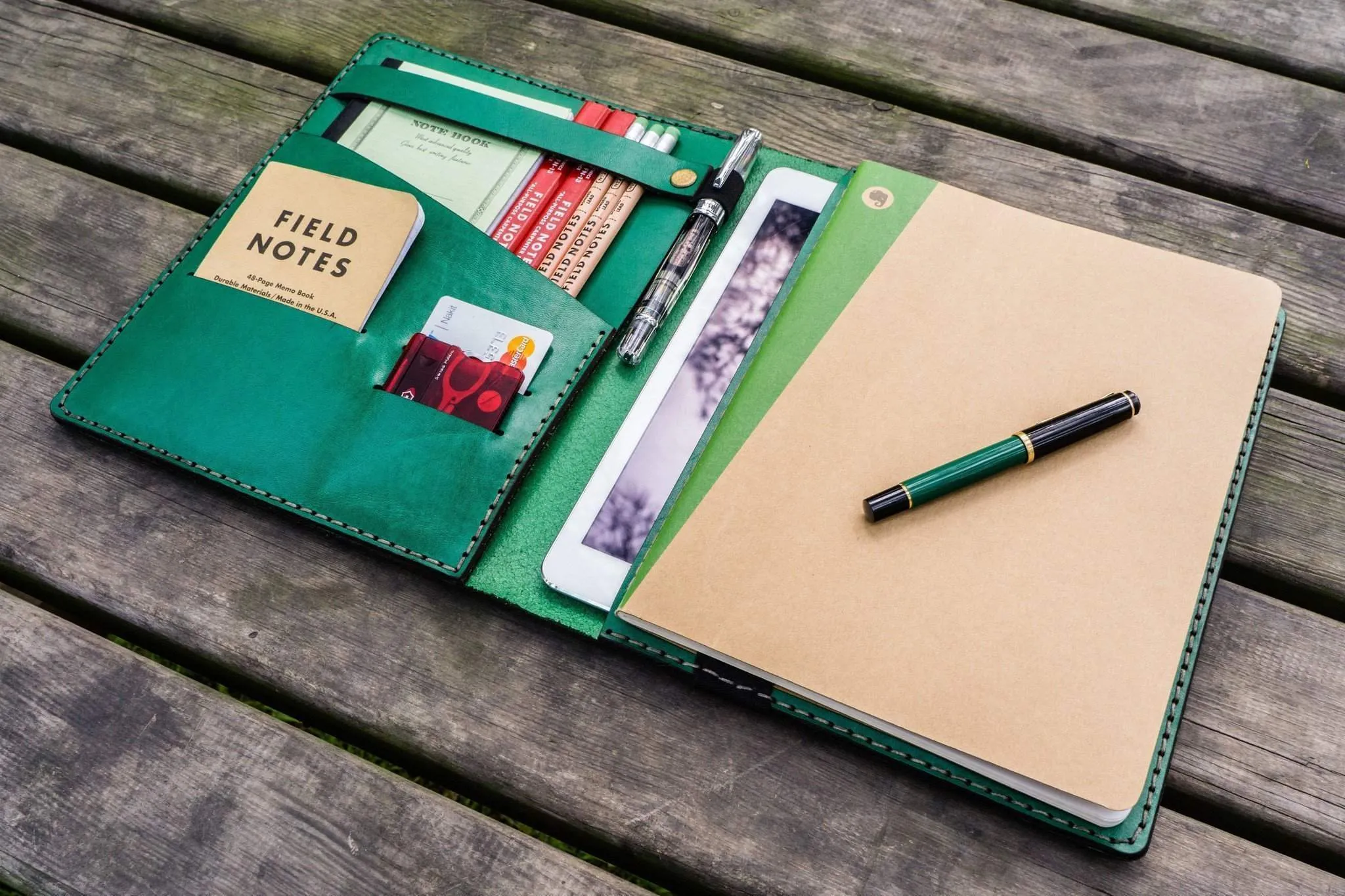 iPad Pro 11 - Pro 10.5 and B5 size Notebook Cover - Green