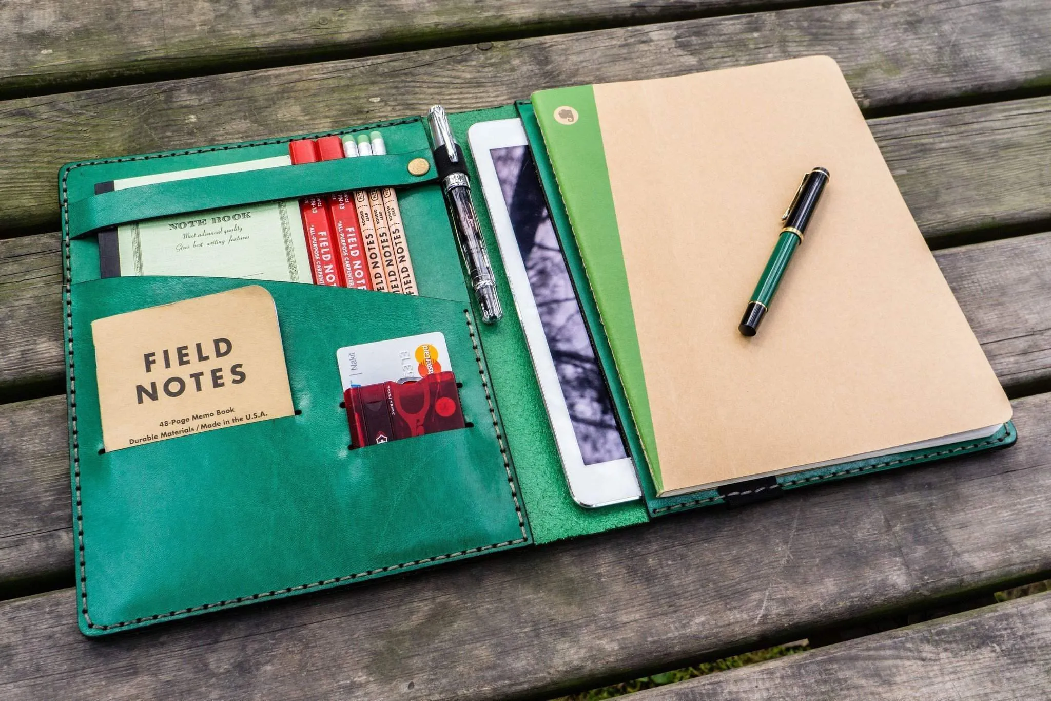 iPad Pro 11 - Pro 10.5 and B5 size Notebook Cover - Green