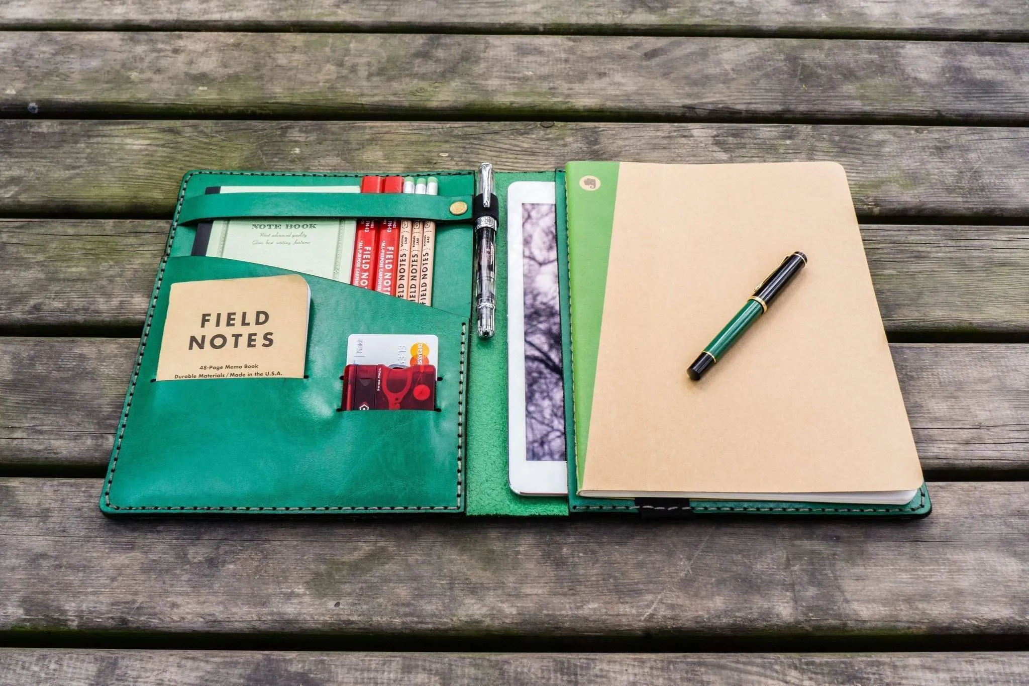 iPad Pro 11 - Pro 10.5 and B5 size Notebook Cover - Green