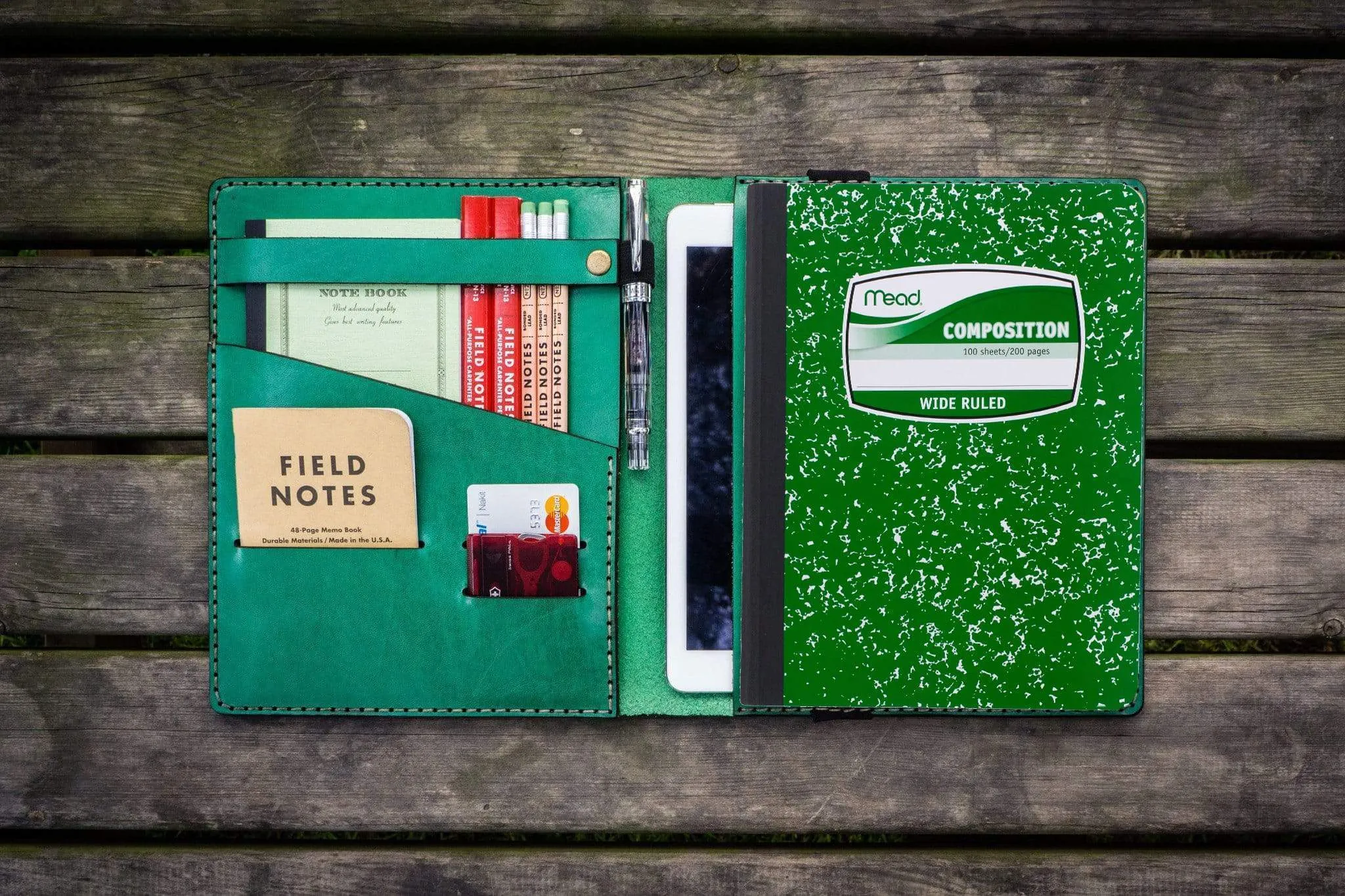 iPad Pro 11 - Pro 10.5 and B5 size Notebook Cover - Green