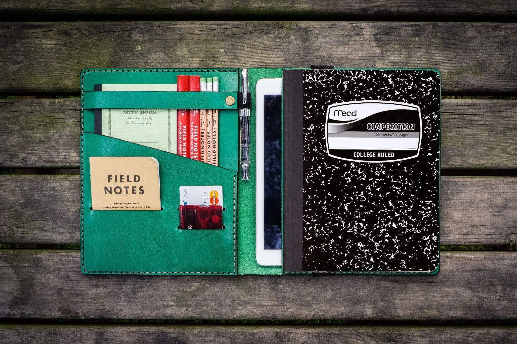 iPad Pro 11 - Pro 10.5 and B5 size Notebook Cover - Green