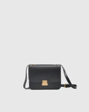 Italian Leather Box Shoulder Bag