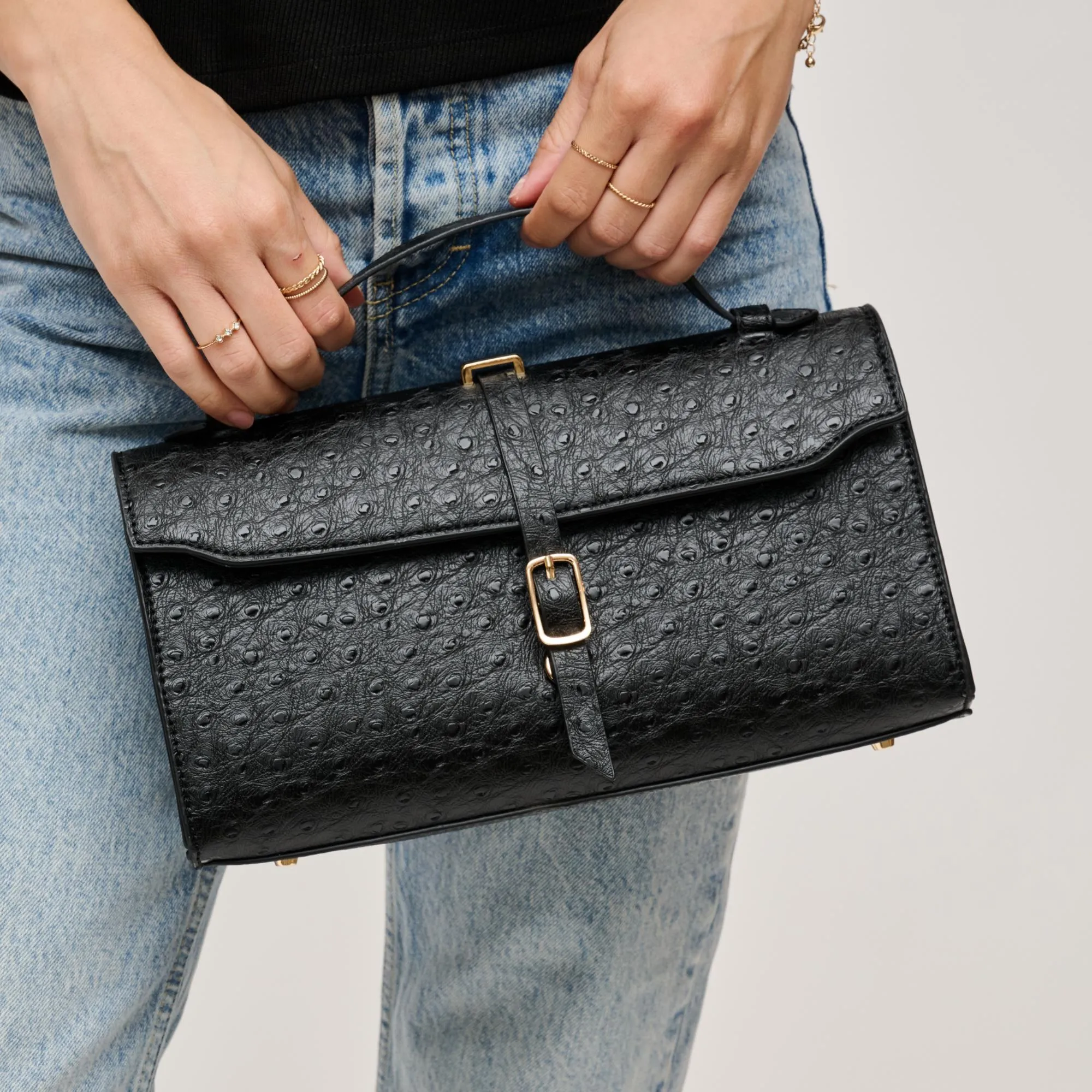 Juliet Ostrich Crossbody