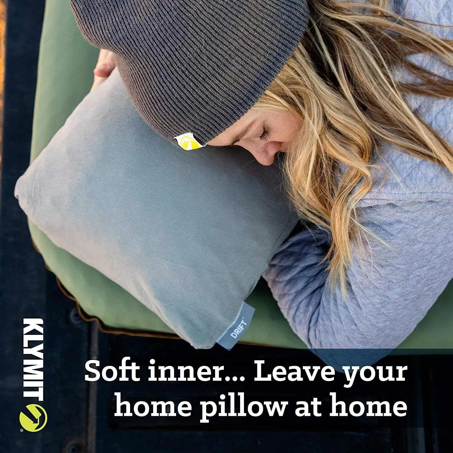 Klymit Drift Camping Pillow, Shredded Memory Foam Travel Pillow