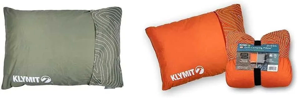 Klymit Drift Camping Pillow, Shredded Memory Foam Travel Pillow