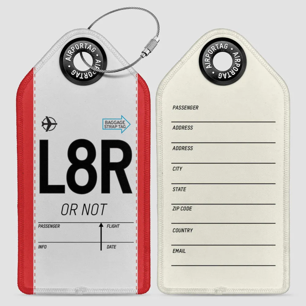 L8R Funny Abbreviation - Luggage Tag