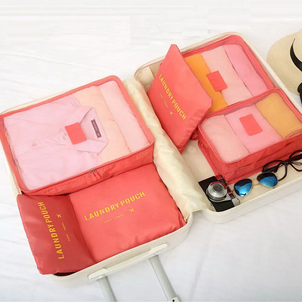 Laundry Bag Clothes Organizer Pouch 6 Pcs