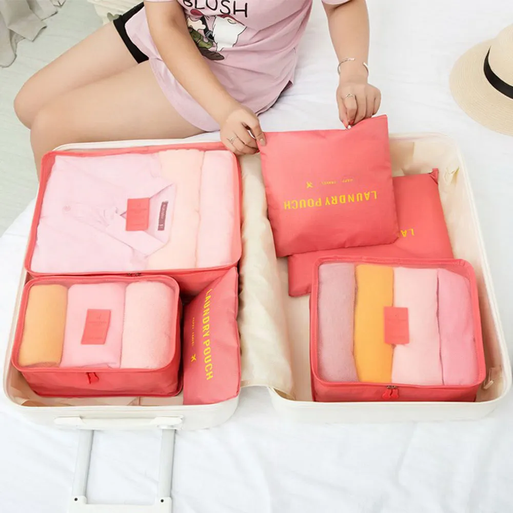 Laundry Bag Clothes Organizer Pouch 6 Pcs