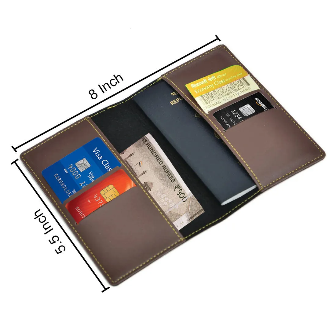 Leather Customised Passport Case Holder - Add name