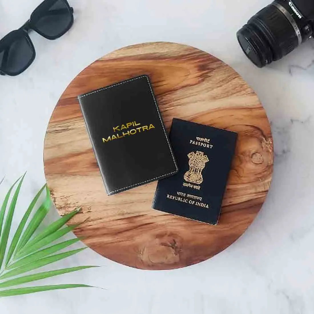 Leather Customised Passport Case Holder - Add name