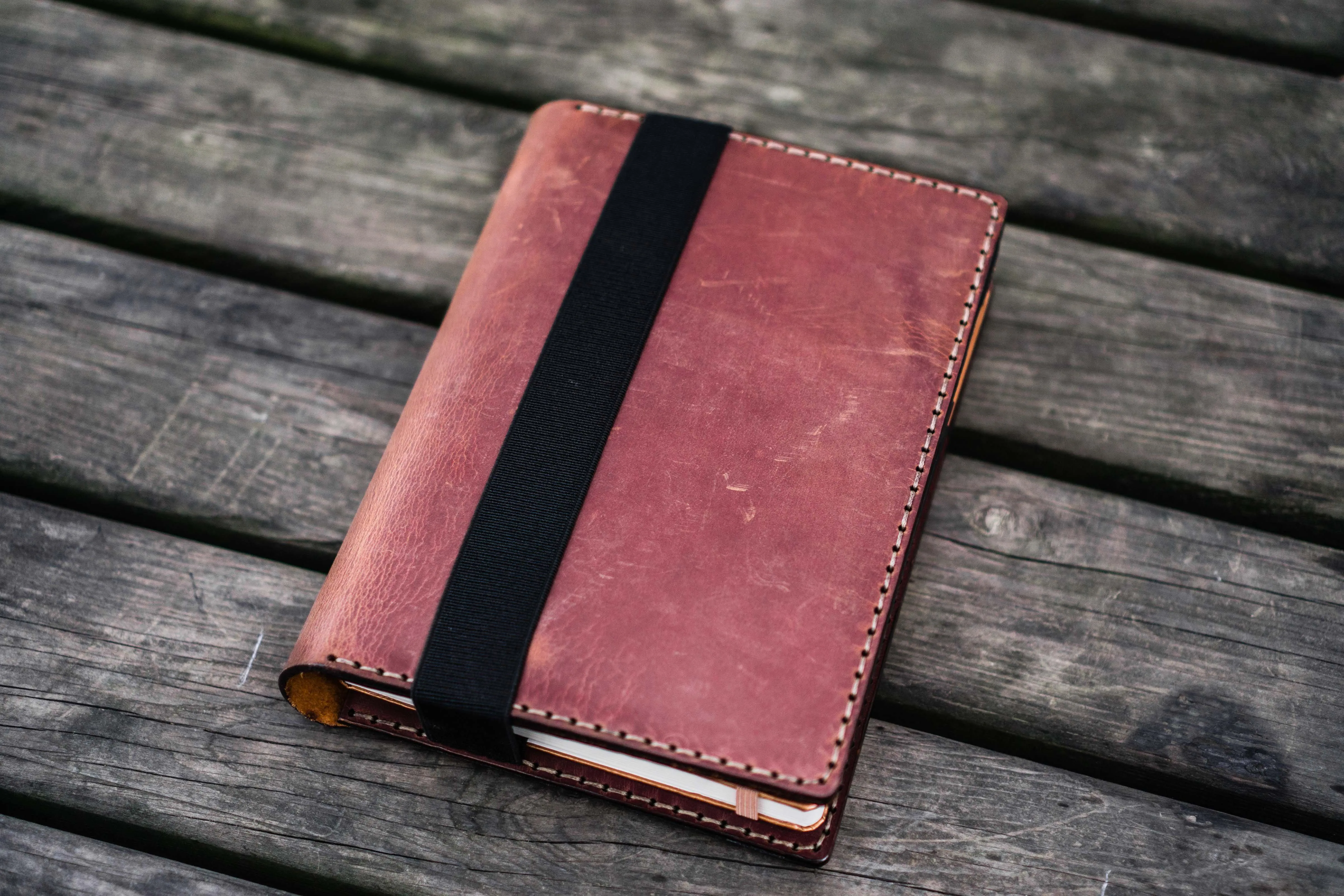 Leather Hobonichi Cousin A5 Planner Cover - Crazy Horse Tan