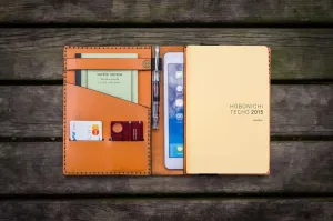 Leather Hobonichi Cousin A5 Planner Cover - Orange