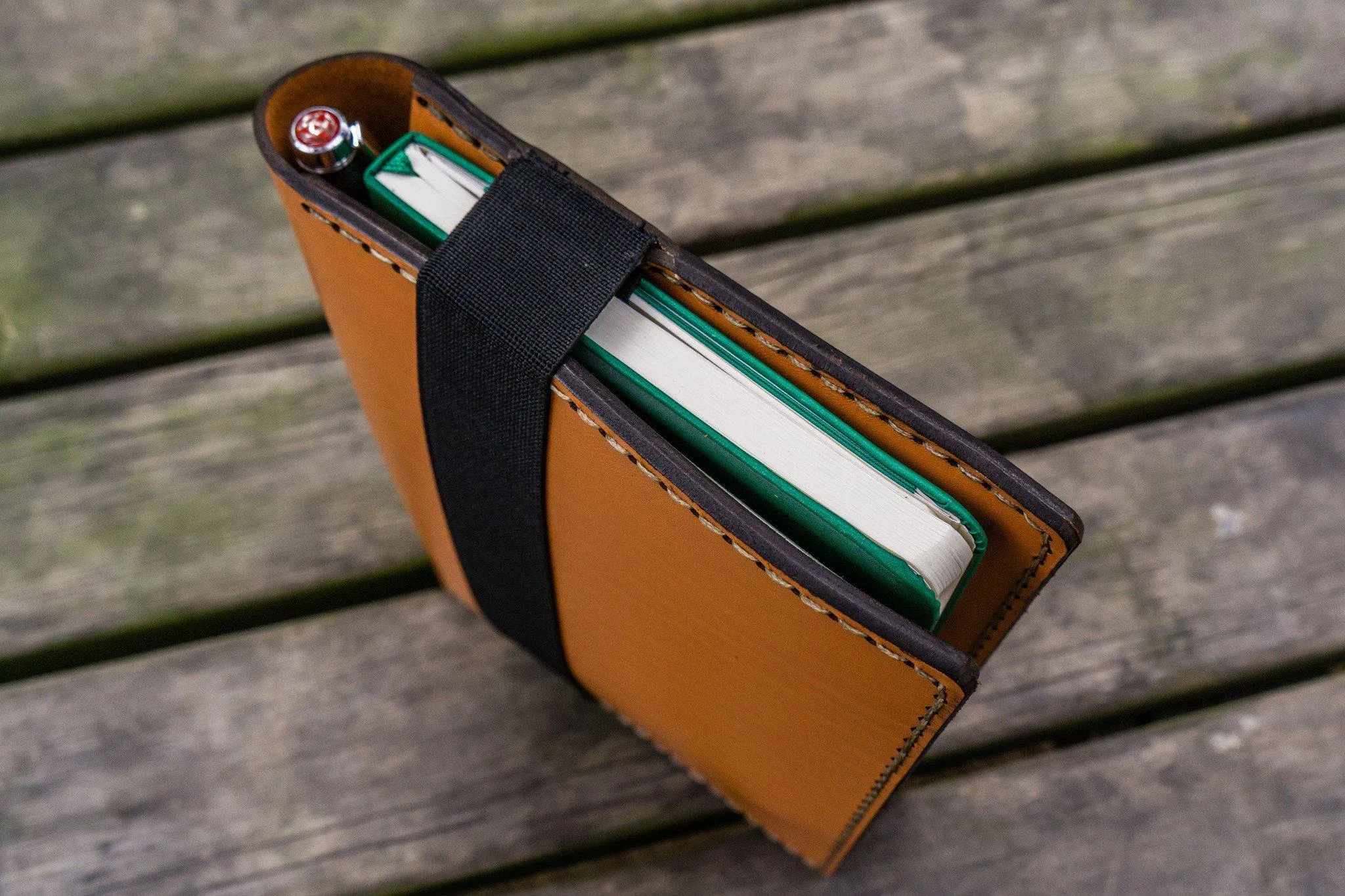 Leather Hobonichi Cousin A5 Planner Cover - Orange