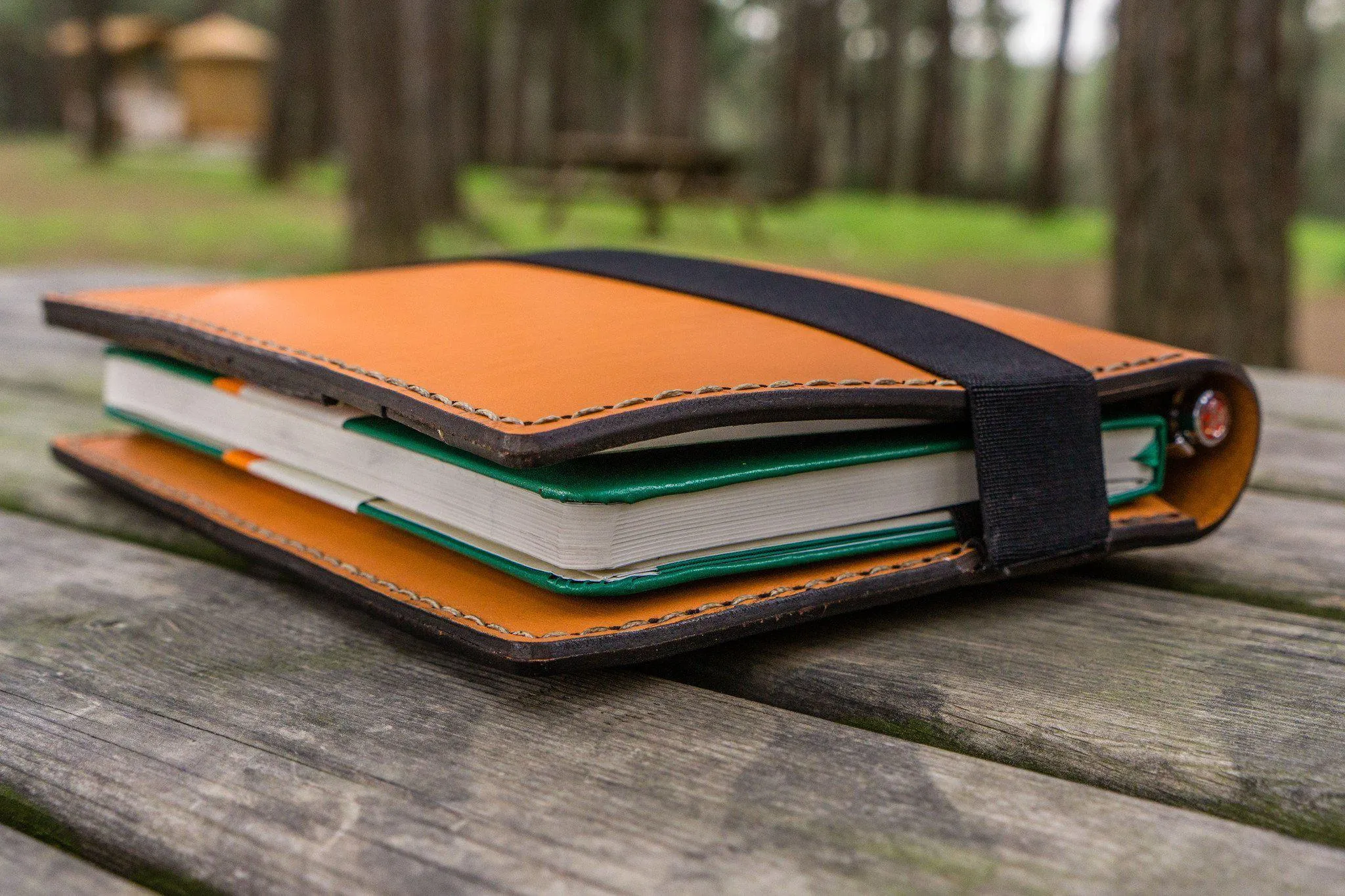 Leather Hobonichi Cousin A5 Planner Cover - Orange