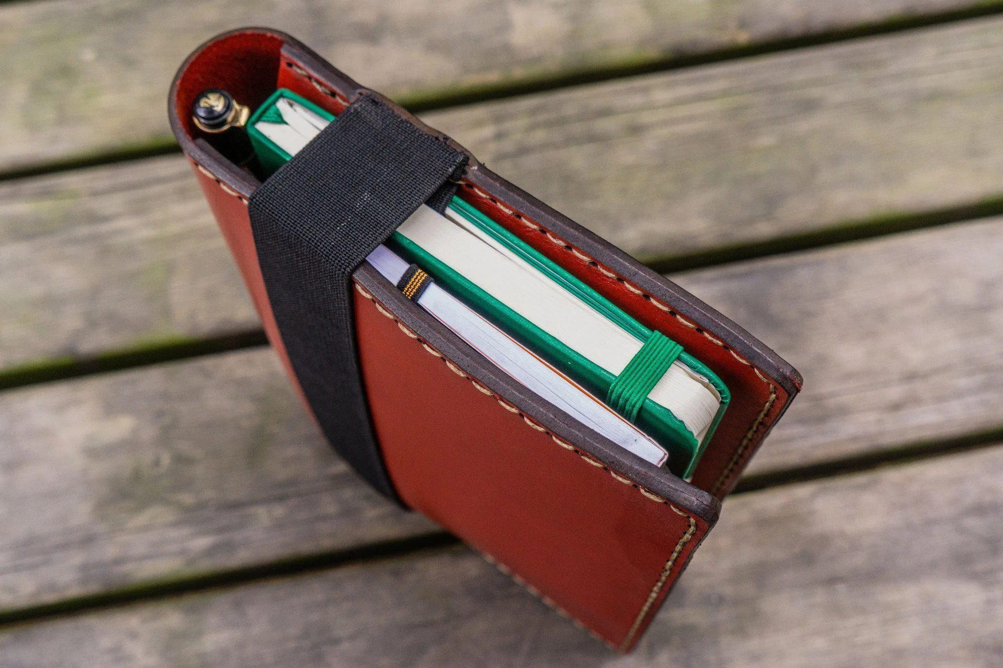 Leather Hobonichi Cousin A5 Planner Cover - Red