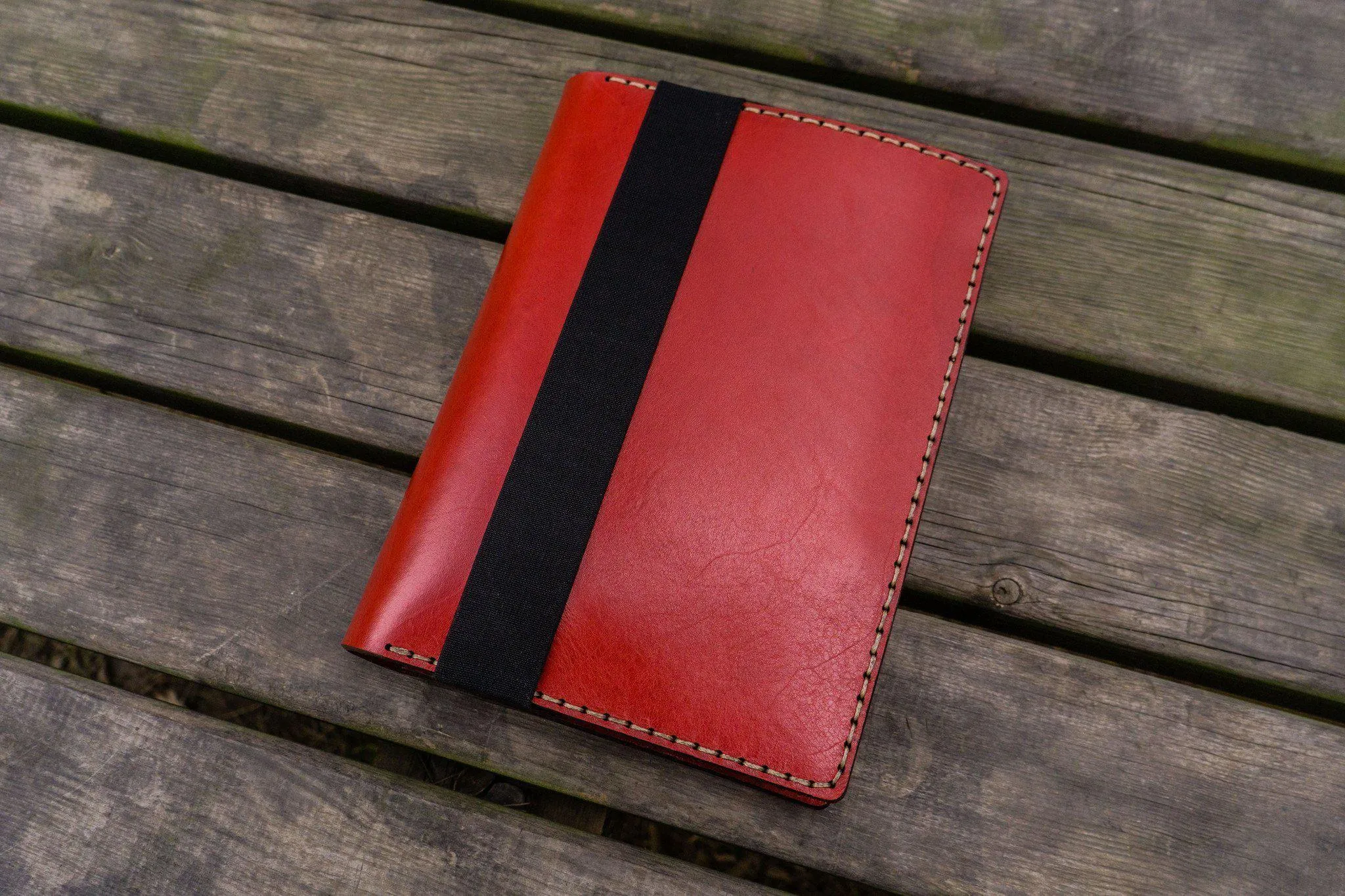 Leather Hobonichi Cousin A5 Planner Cover - Red
