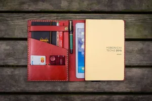 Leather Hobonichi Cousin A5 Planner Cover - Red
