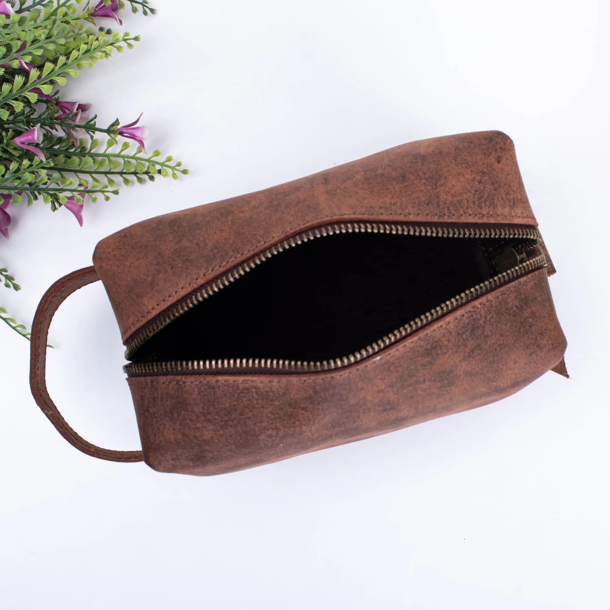 Leather Large Dopp Kit