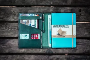 Leather Leuchtturm1917 A5 Notebook Cover - Crazy Horse Forest Green