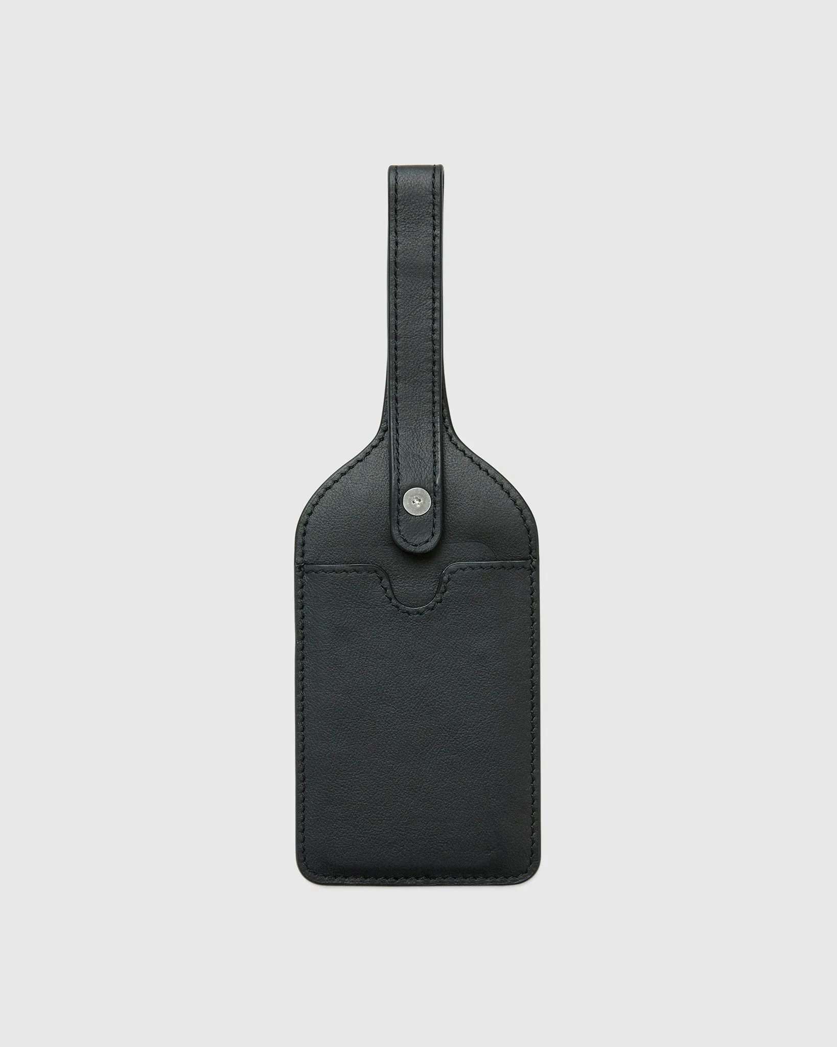 Leather Luggage Tag - Black