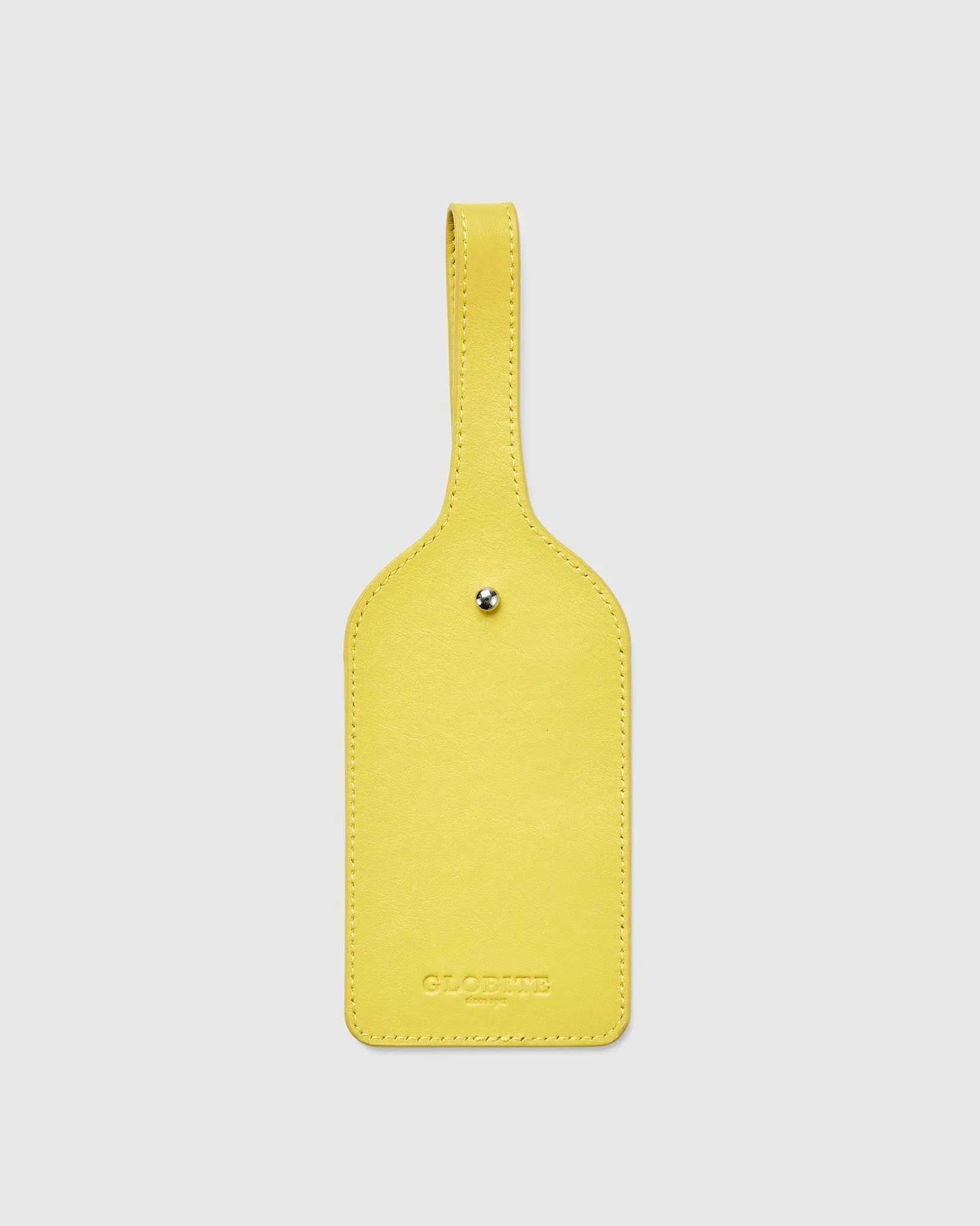 Leather Luggage Tag - Canary Yellow