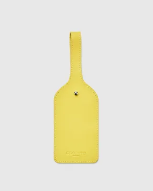Leather Luggage Tag - Canary Yellow
