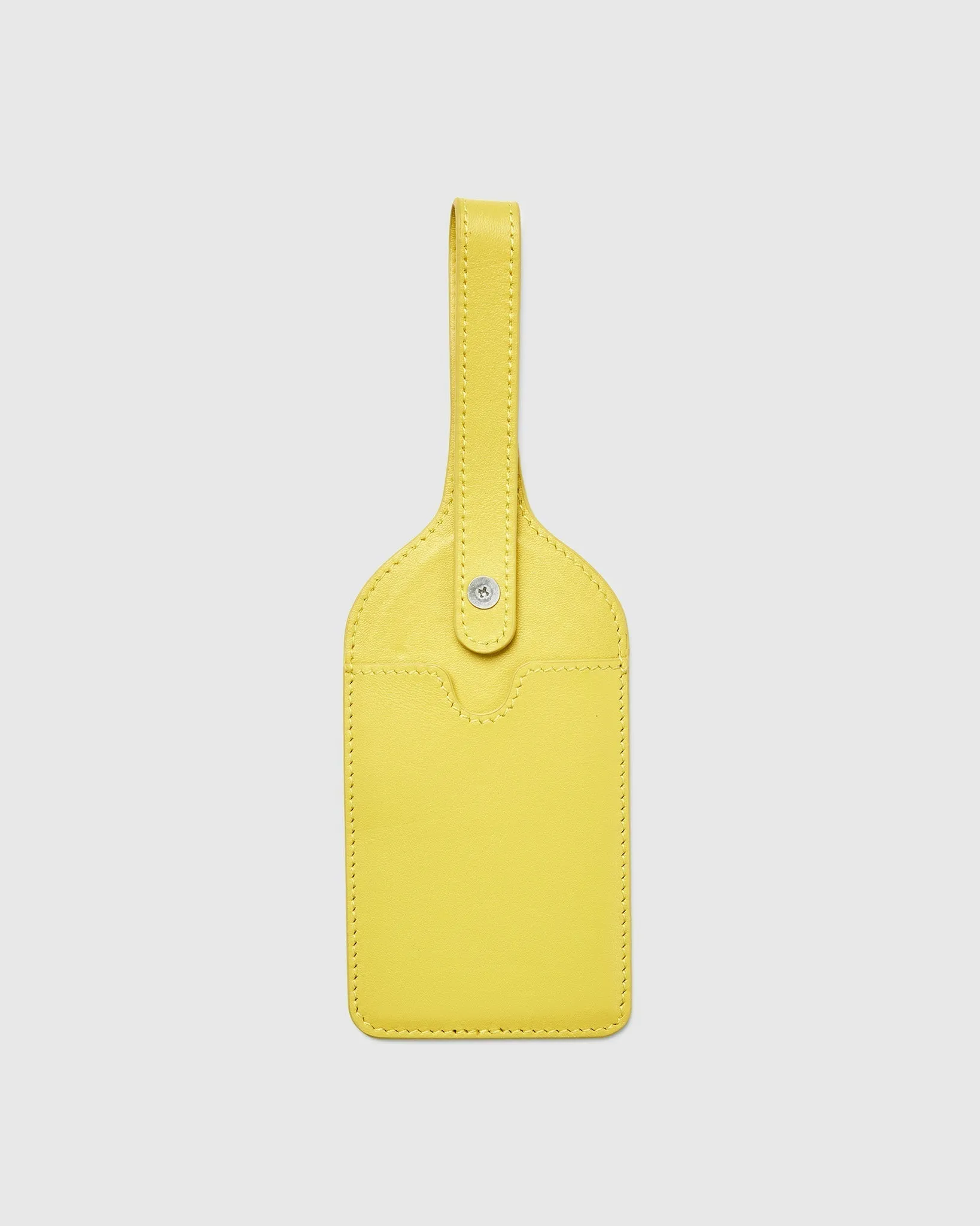 Leather Luggage Tag - Canary Yellow