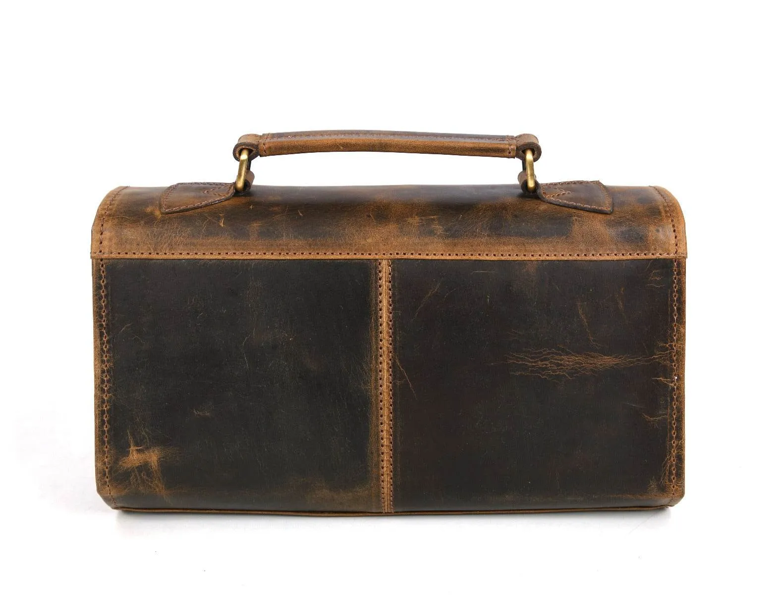 Lexington Leather Toiletry Bag - Vintage Brown