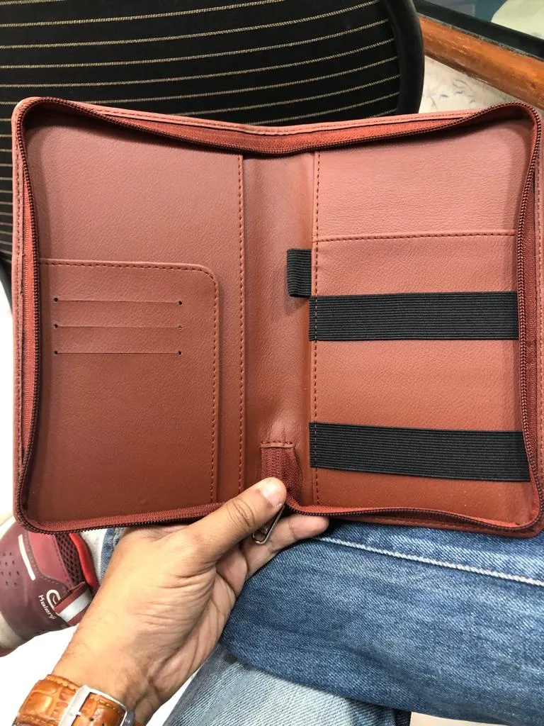 Live In The Moment Brown Vegan Leather Travel Wallet