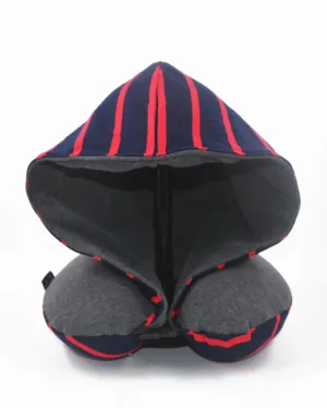 <A 002e>Stripe Hoodie Pillow - Navy/Red Stripe