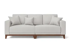 Lucca 3 Seater Sofa White Leather