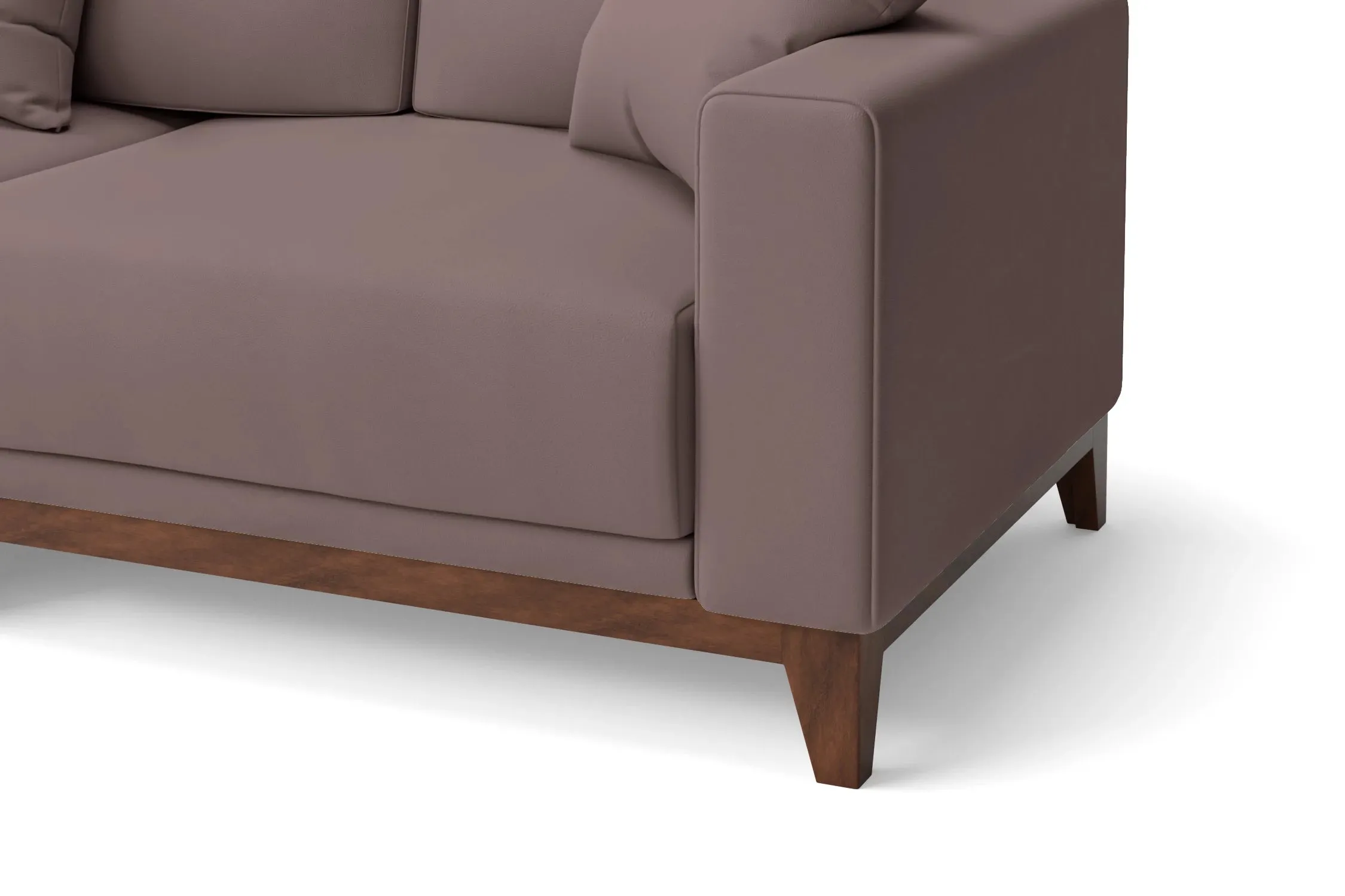 Lucca 4 Seater Sofa Rose Taupe Leather