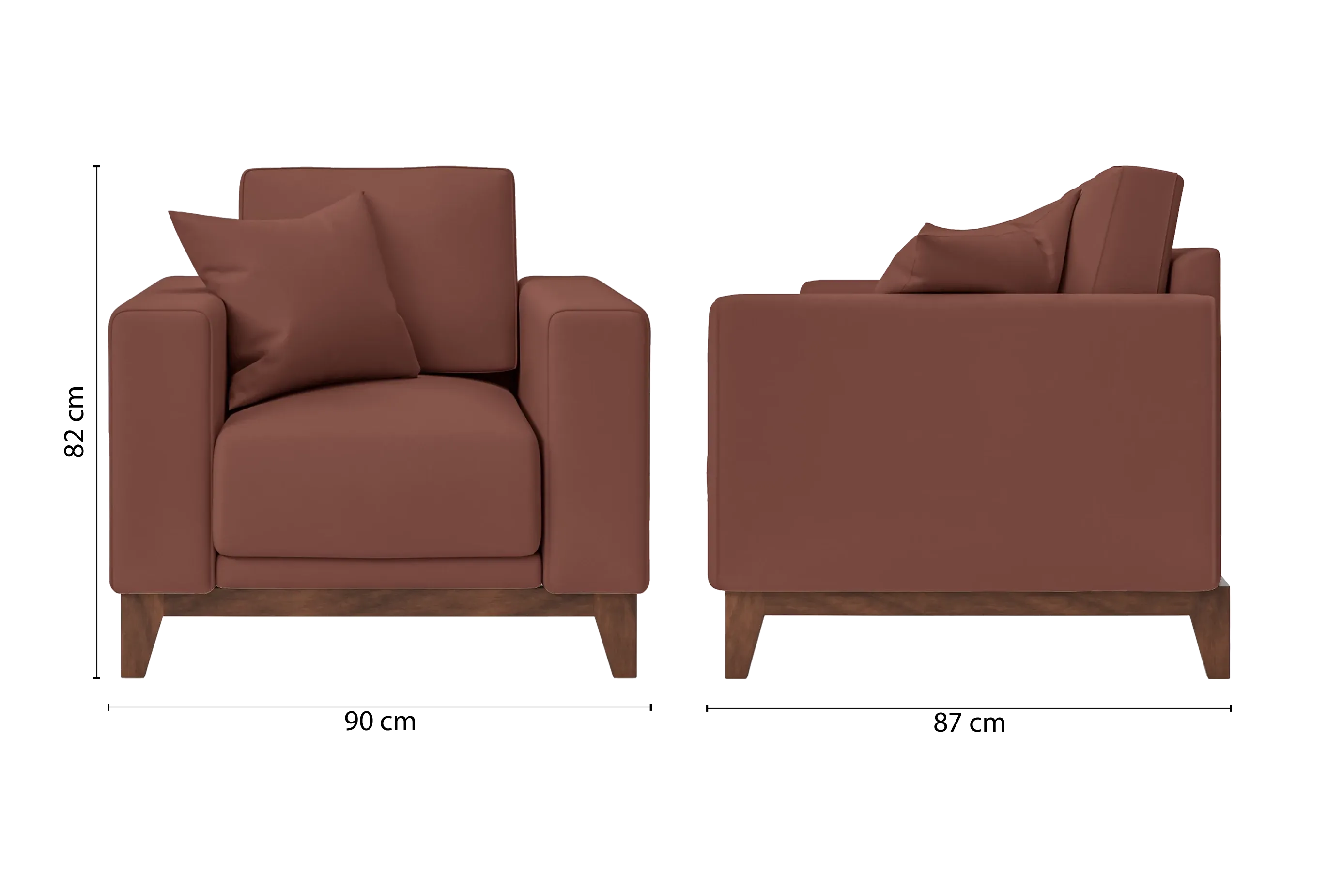 Lucca Armchair Mauve Leather