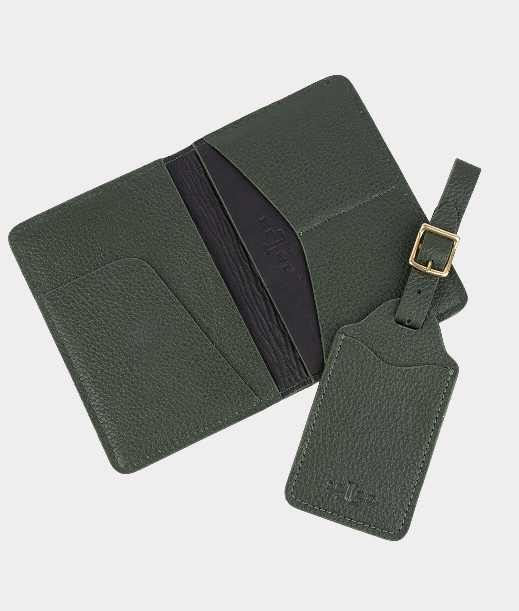 Luggage Tag Passport Duo :: Loden Green