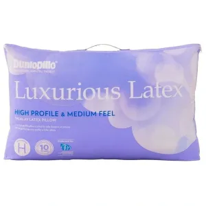 Luxurious Latex High Profile & Medium Feel Pillow by Dunlopillo