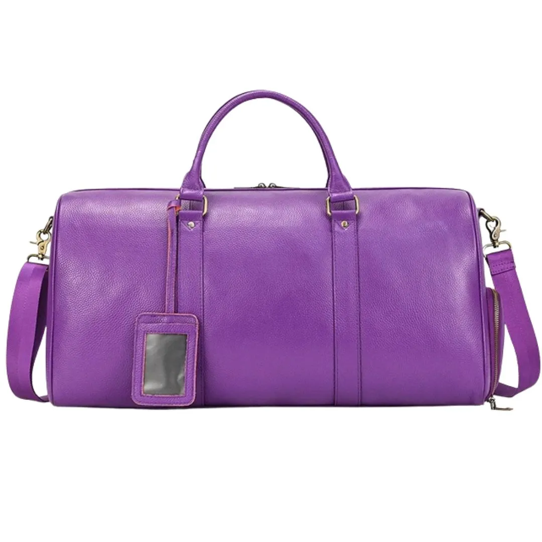Luxury Leather Weekend Travel Bag