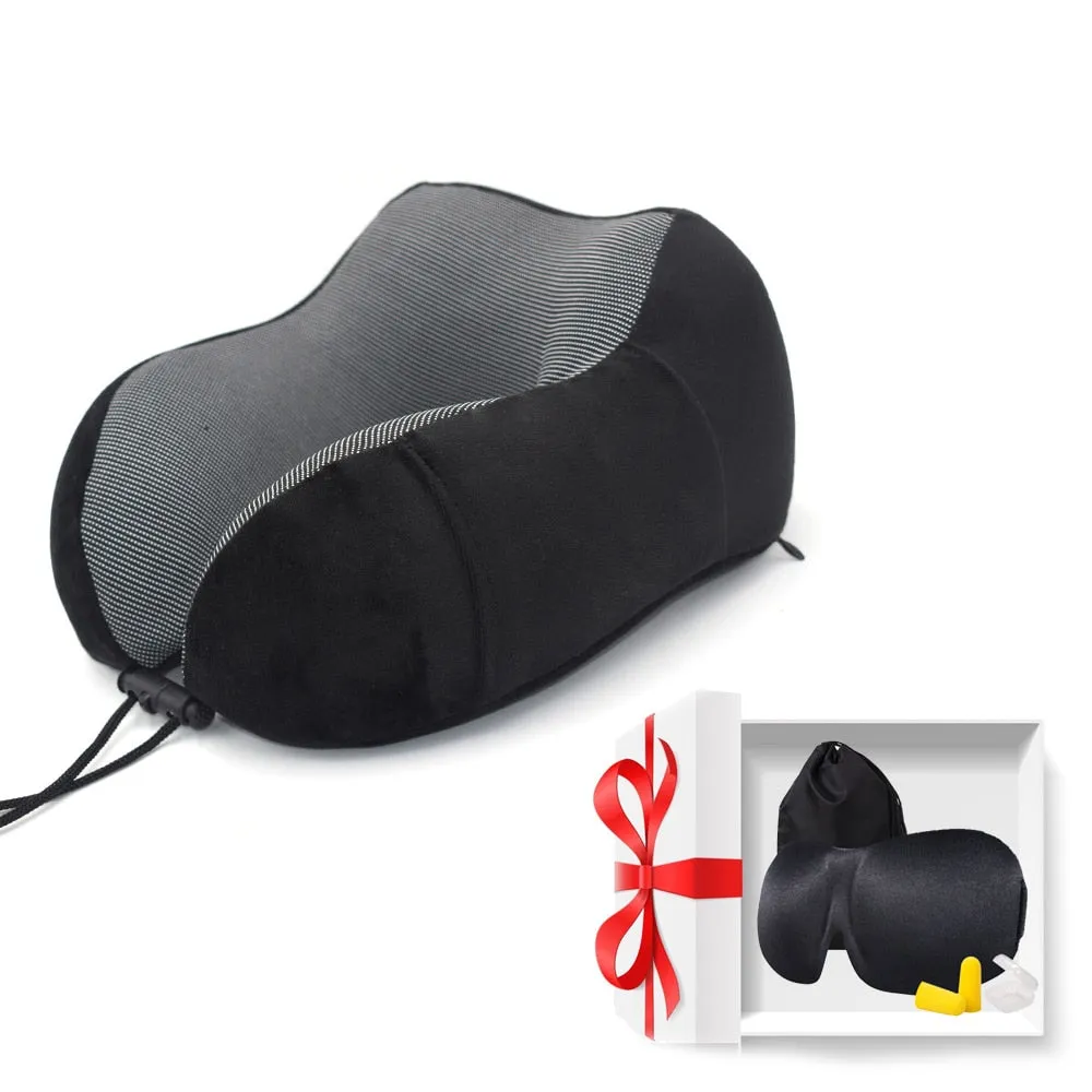 Luxury U-Shaped Memory Foam Travel Neck Pillow Cushion